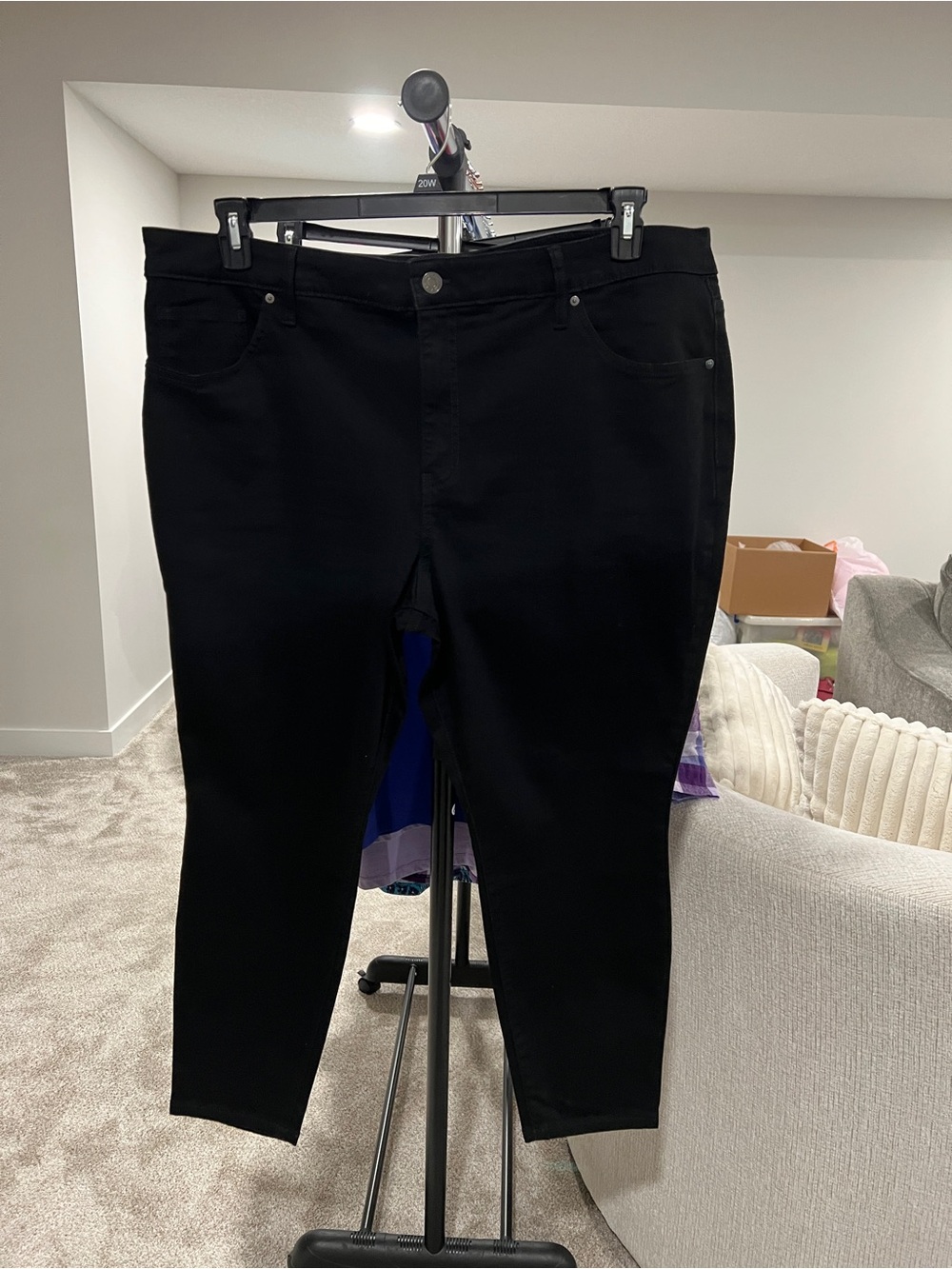 Terra & Sky Women’s Black Slim Straight 20 Petite Jeans